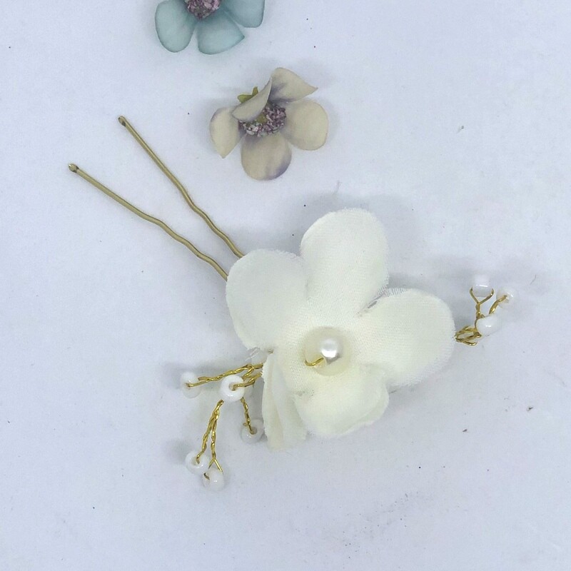 FRANCESCA - Gold Floral Wedding Bridal Hair Pins