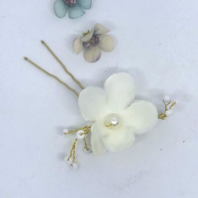 FRANCESCA - Gold Floral Wedding Bridal Hair Pins