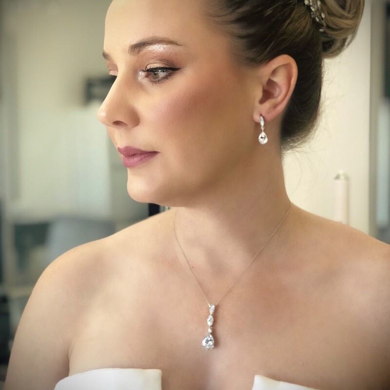 NELLIE  - Crystal Wedding Bridal Necklace Set