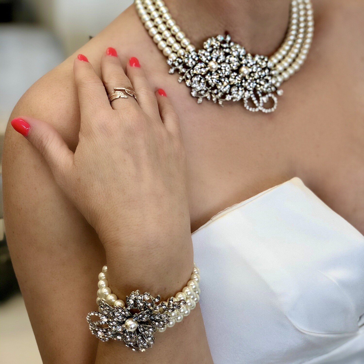 VALENCIA  - Vintage Chic Collection Wedding Bridal Necklace Set