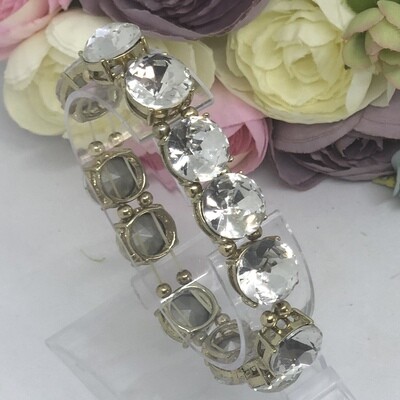 AGGI - Gold and Crystal Wedding Bridal Bracelet