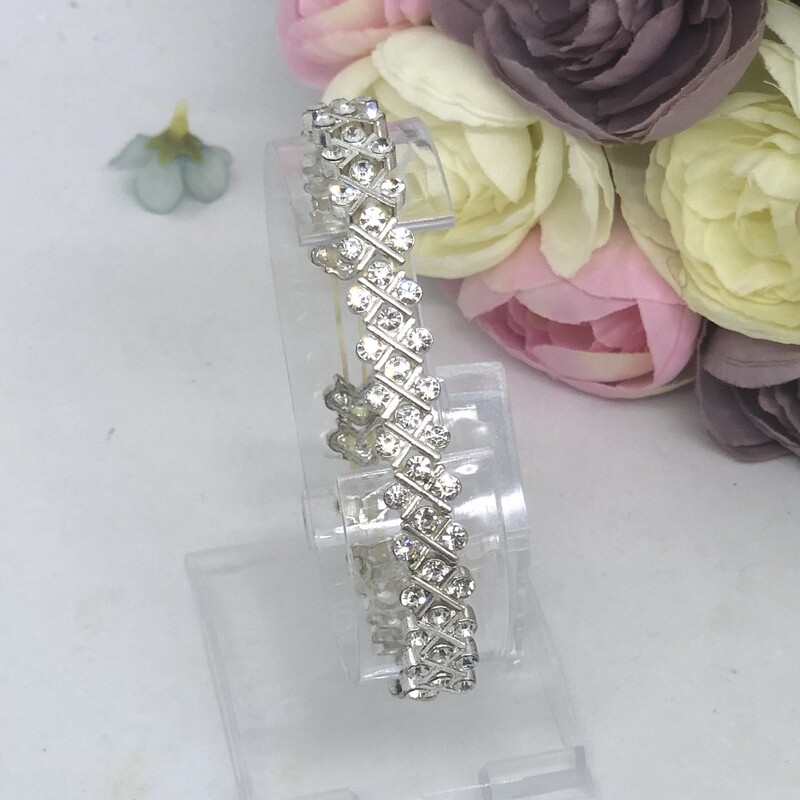 TRIXIE - Silver Crystal Bridal Wedding Bracelet