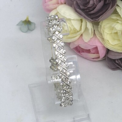 TRIXIE - Silver Crystal Bridal Wedding Bracelet