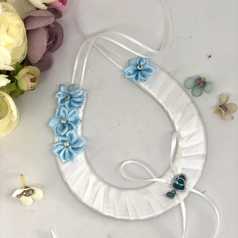 TONYA BLUE - Satin Horseshoe Good Luck Charm