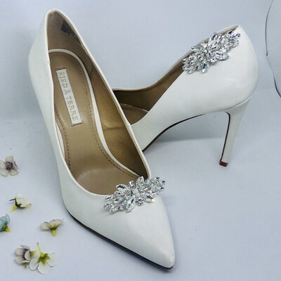 HEIDI - Sparkling Crystal & Gold Shoe Clips