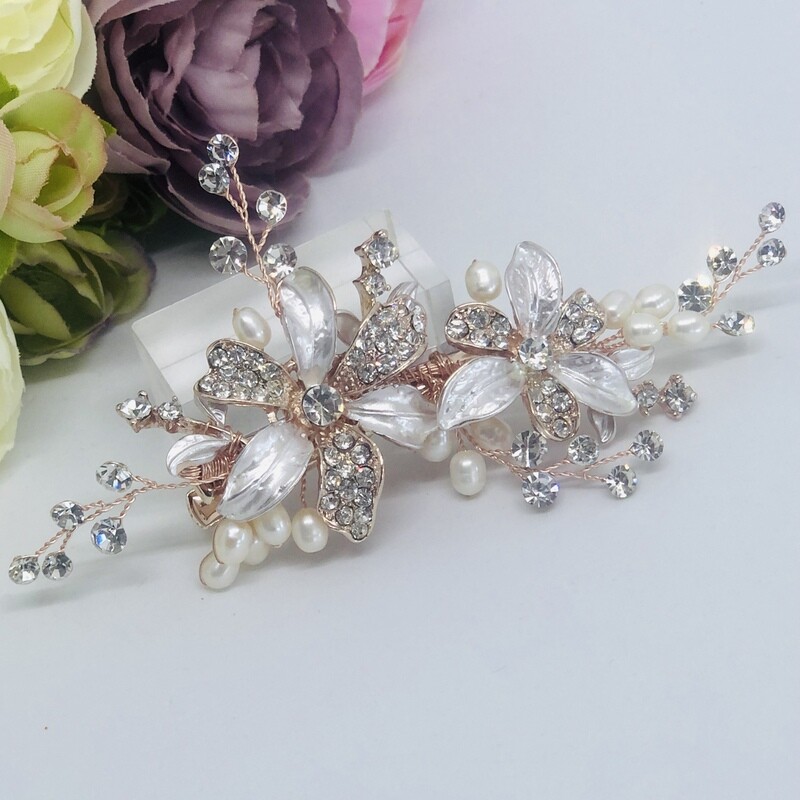 JASMINE  ROSE - Crystal Wedding Bridal Hair Comb