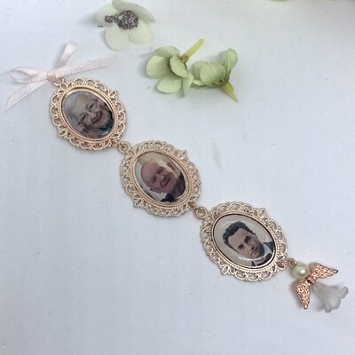 ELOISE ROSE 3 - Oval Bridal Bouquet Memory Charms