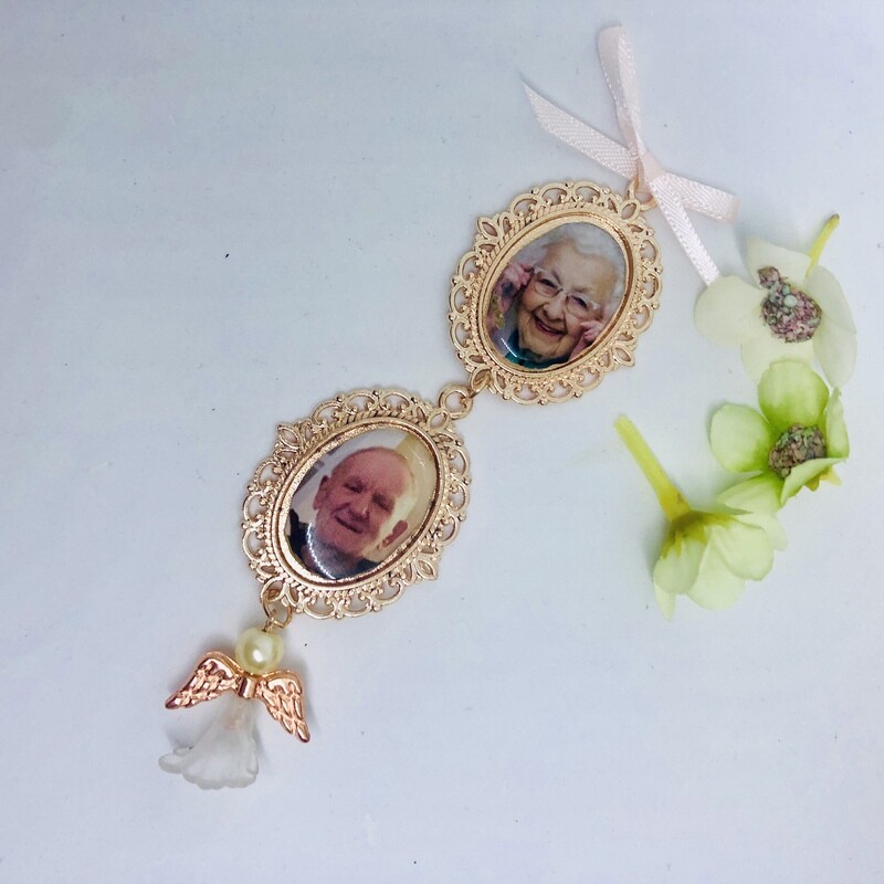 ELOISE ROSE 2 - Oval Bridal Bouquet Memory Charms