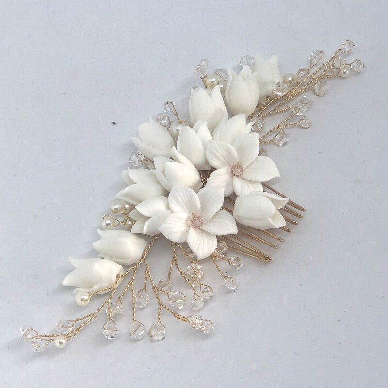 CARLEY - Gold Wedding Bridal Hair Comb