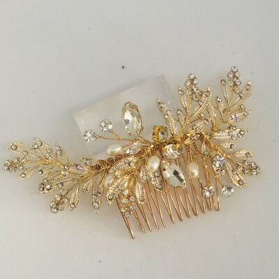 EVIE - Gold Wedding Bridal Hair Comb