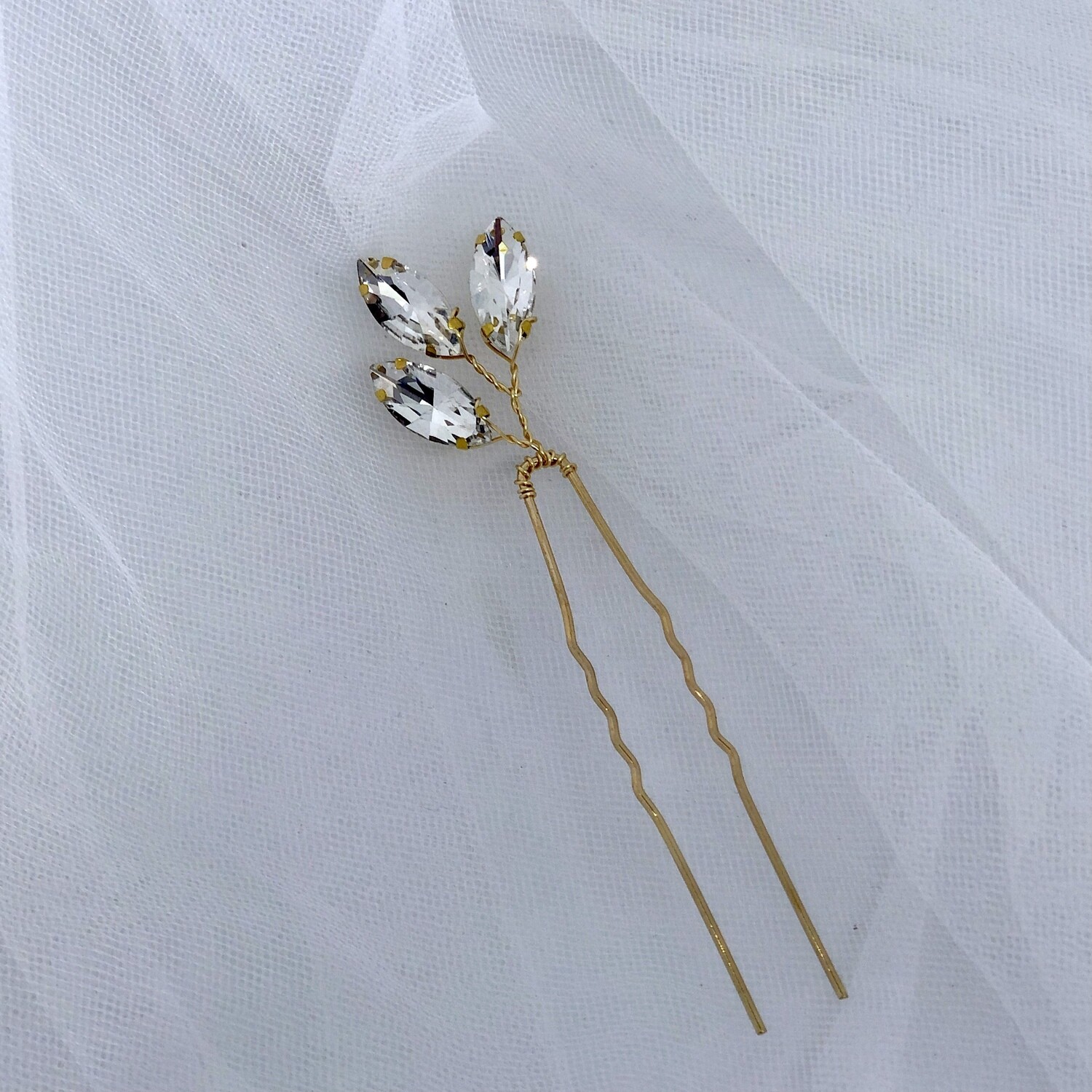 VANESSA - Gold Bling Wedding Bridal Hair Pins