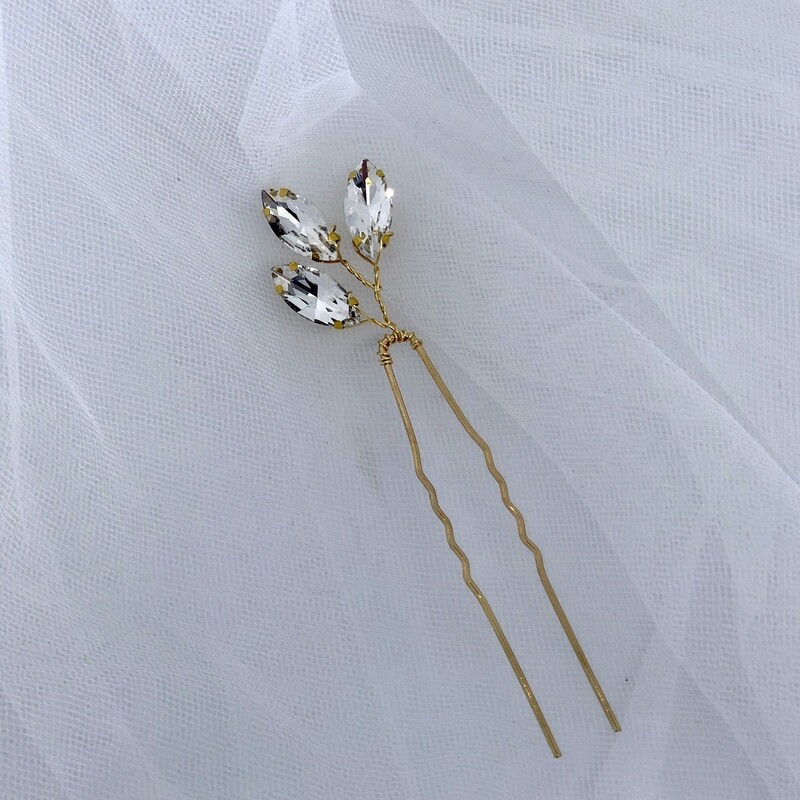 VANESSA - Gold Bling Wedding Bridal Hair Pins
