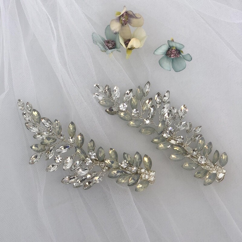 HATTIE - Silver Crystal Hair Clip