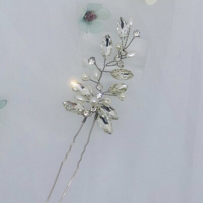 CELESTE - Silver Wedding Bridal Hair Pins