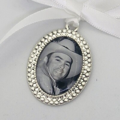 KAREN - Antique Silver Oval Memory Charm