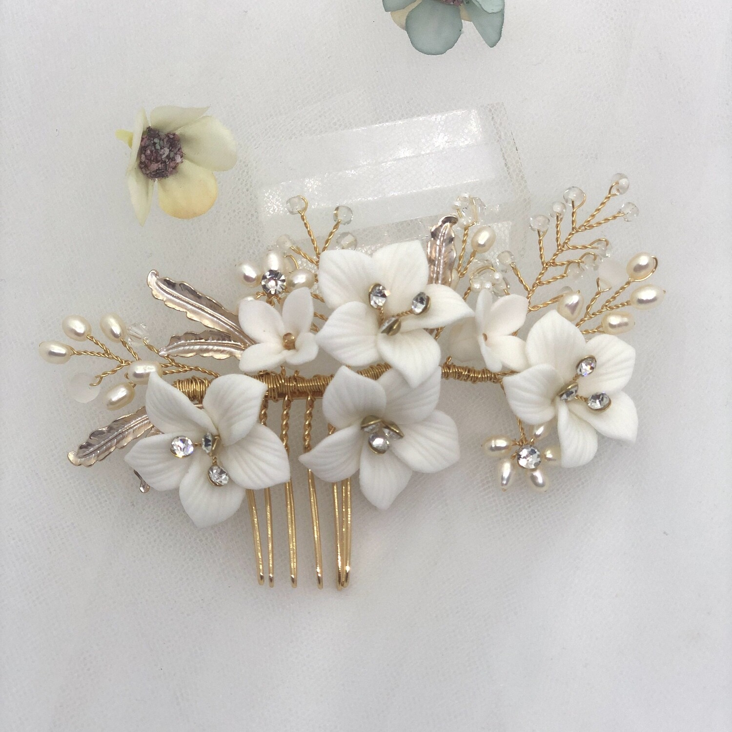KIERA - Gold Wedding Bridal Hair Comb