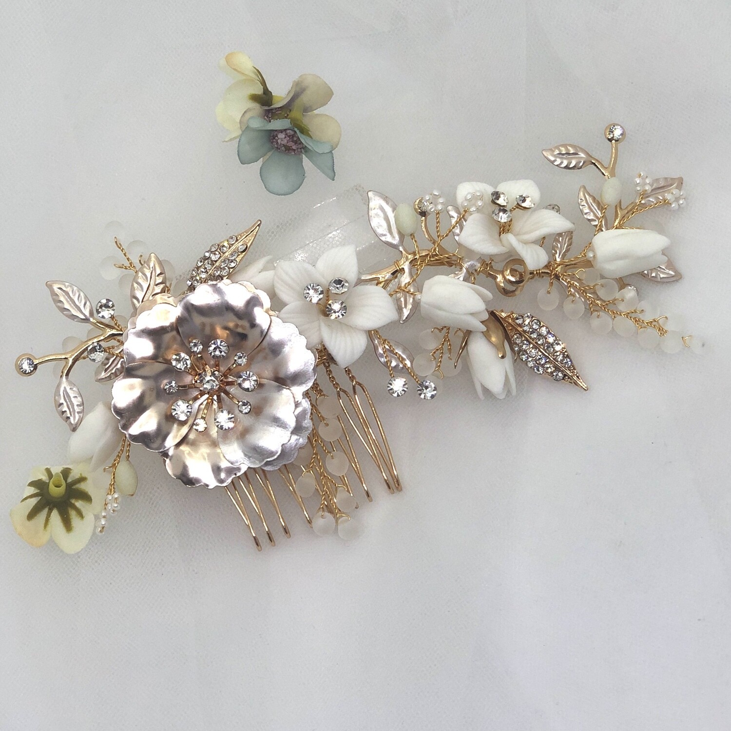 JOLENE - Gold Bridal Wedding Hair Comb