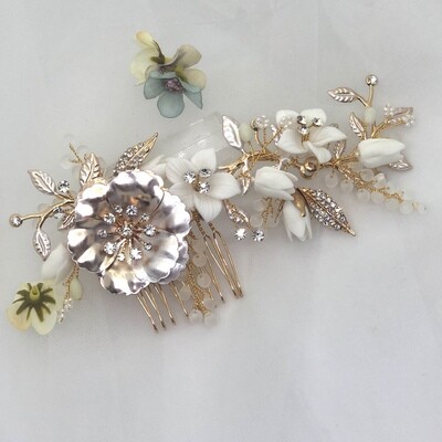 JOLENE - Gold Bridal Wedding Hair Comb