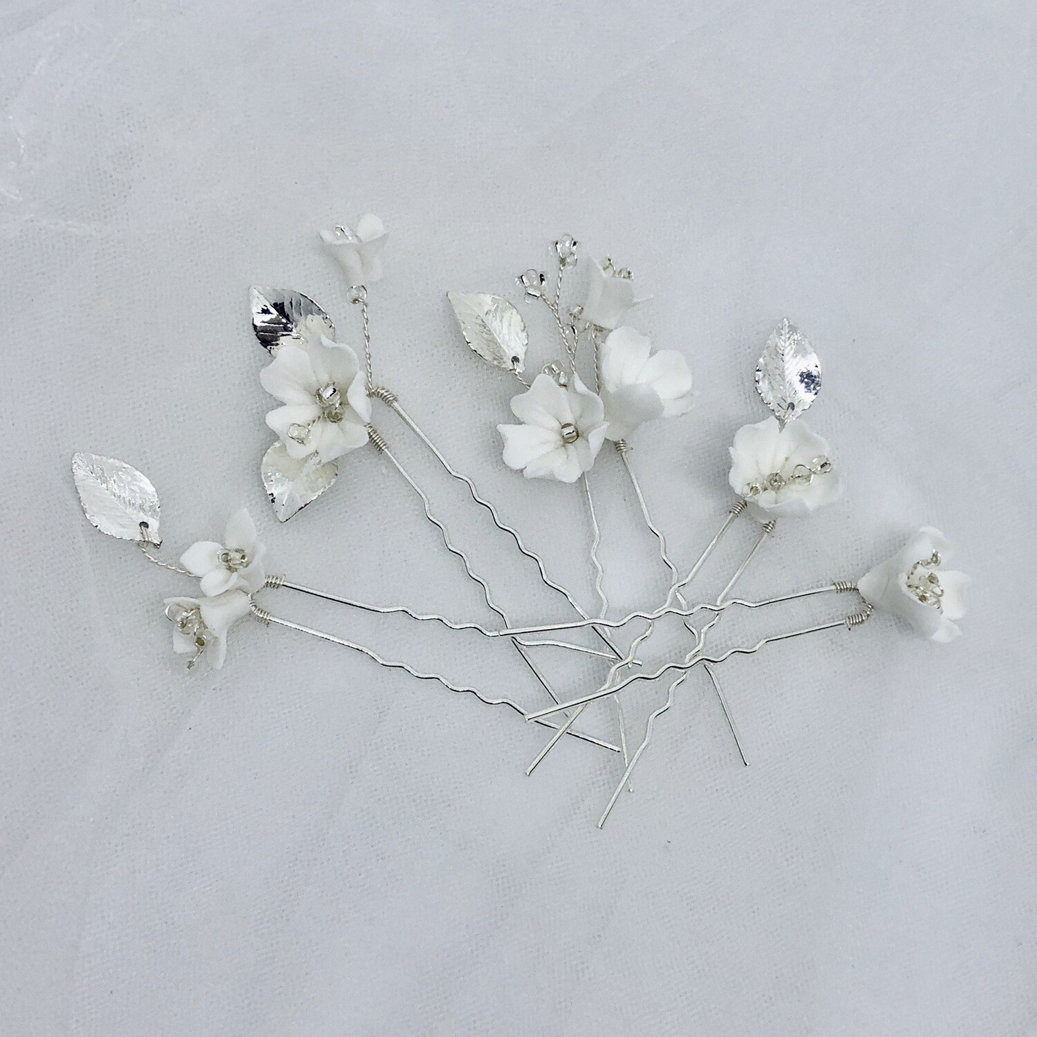 NOLENE - Set of 5 Silver Bling Bridal Hair Pin