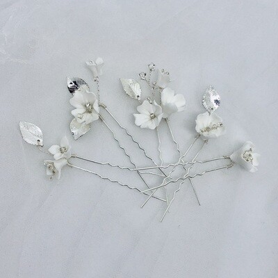 NOLENE - Set of 5 Silver Bling Bridal Hair Pin