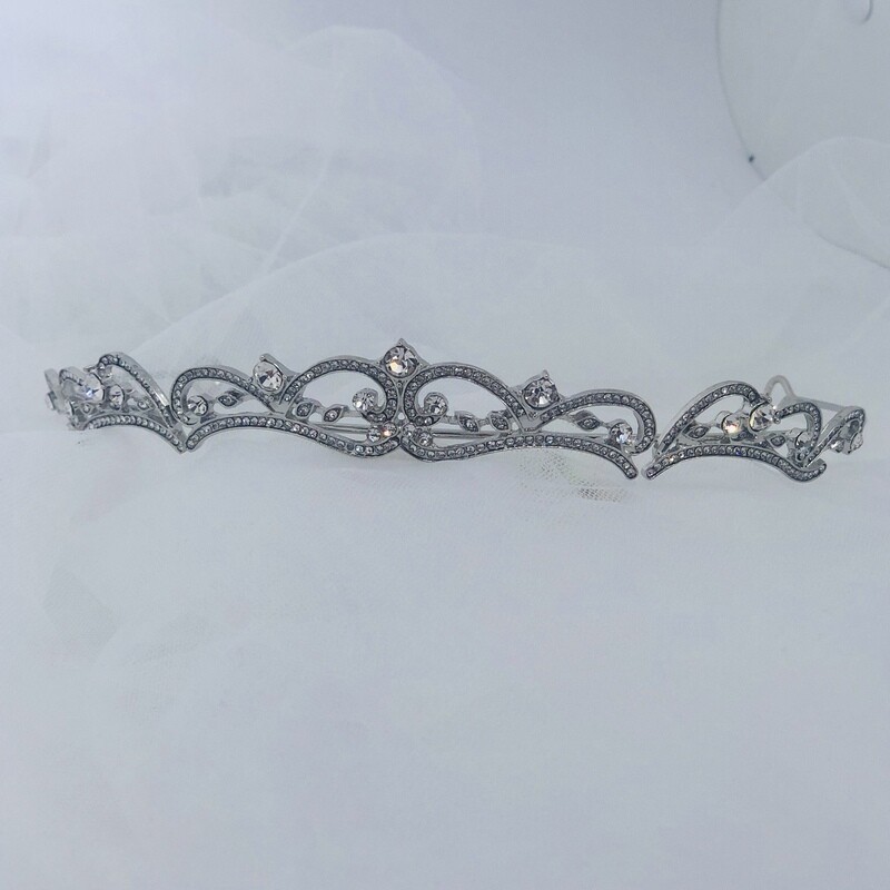 MIRAYA  - Silver Bridal Wedding Tiara