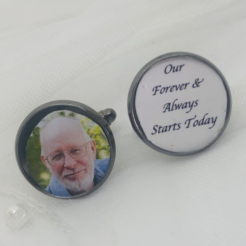 AARON - 18mm Gunmetal Memory Charm Cuff Links