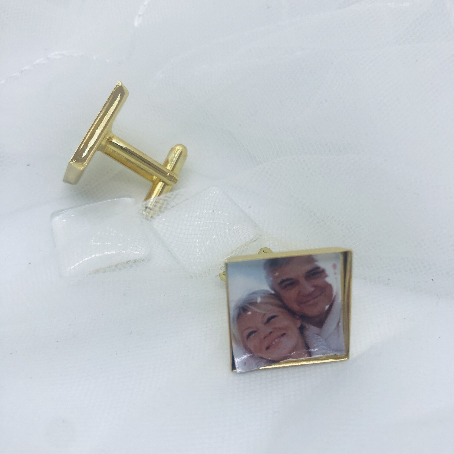 OLIVER - Gold Memory Charm Cuff Links