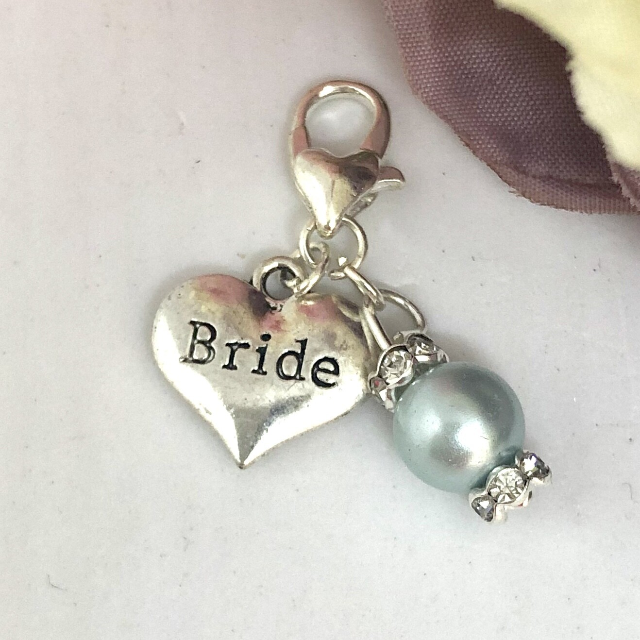 PEARL - Something Blue Bouquet Pin, Colour: Baby Blue
