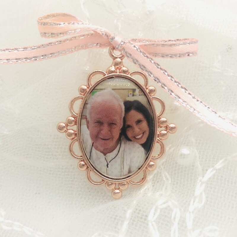 ISABELLE ROSE - Rose Gold Oval Bridal Memory Charm