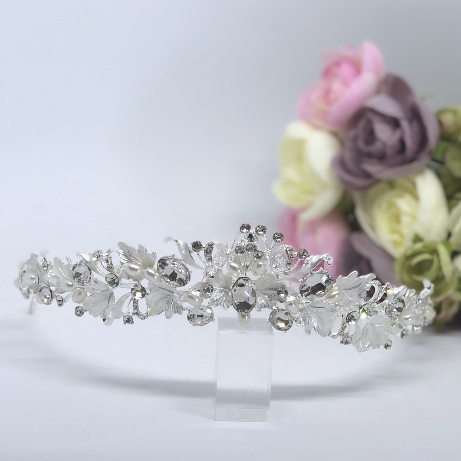 LEXI - Silver Crystal Wedding Bridal Tiara