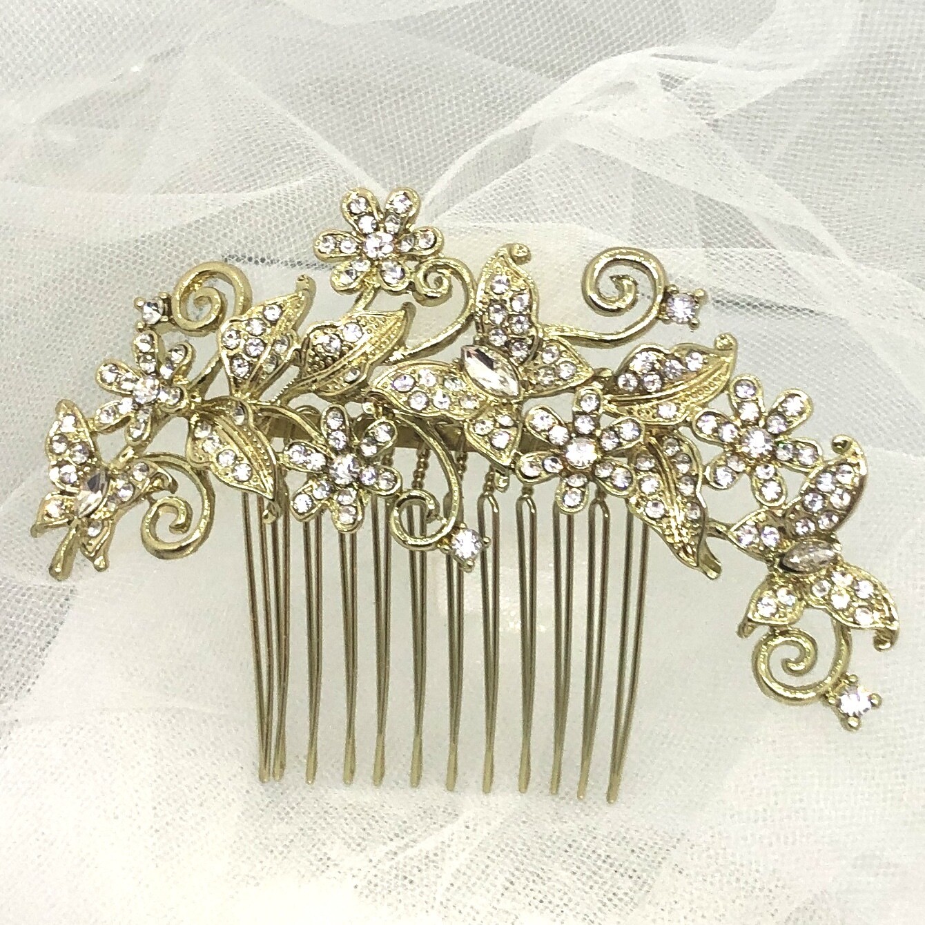 ULYANA - Gold Bridal Wedding Hair Comb