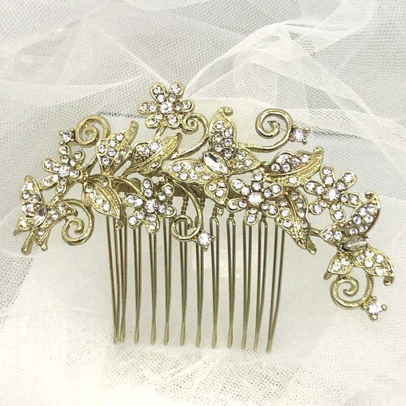 ULYANA - Gold Bridal Wedding Hair Comb