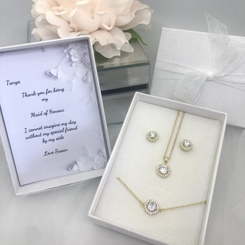 JANELLE GOLD - Personalised Bridal Necklace Set