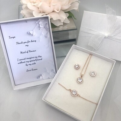 JANELLE ROSE - Personalised Bridal Necklace Set