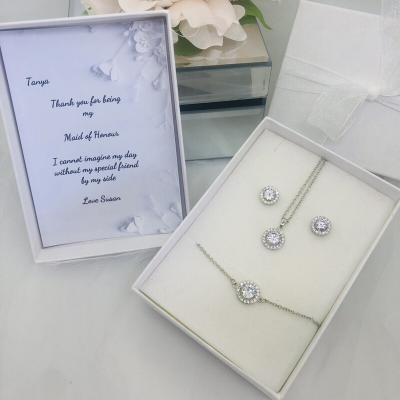 JANELLE SILVER - Personalised Bridal Necklace Set