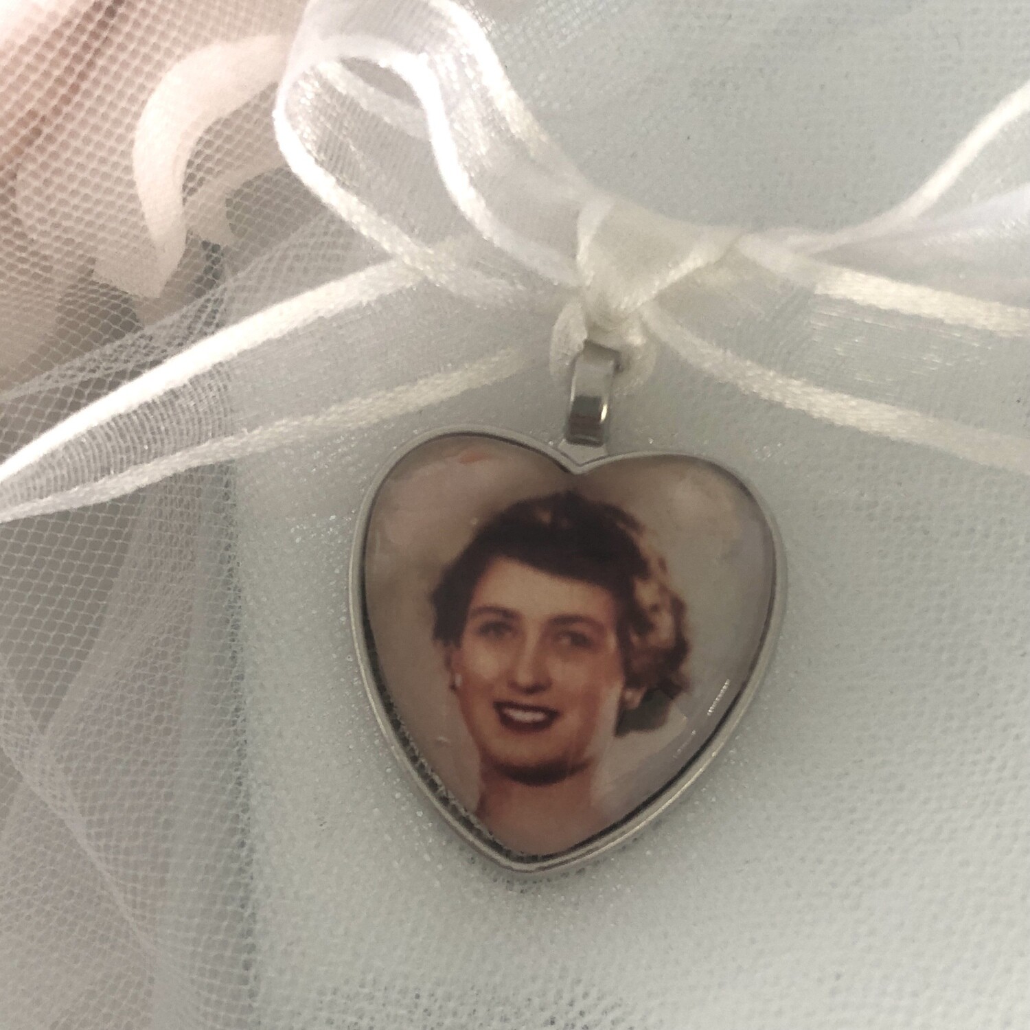 ISADORE - Silver Heart Bridal Memory Charm
