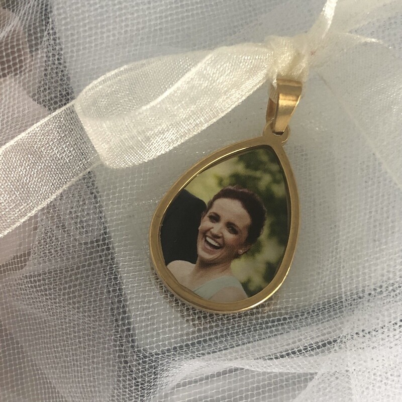 MATILDA GOLD - Gold Teardrop Bridal Memory Charm