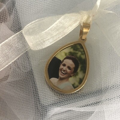MATILDA GOLD - Gold Teardrop Bridal Memory Charm
