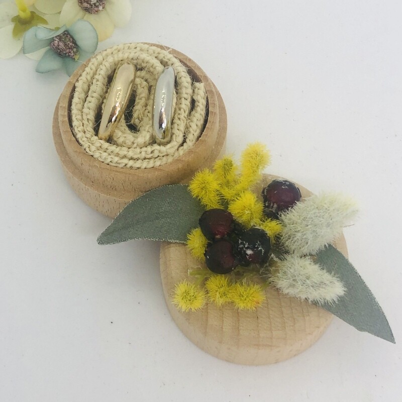 NATHAN - Native Flower Wooden Ring Box