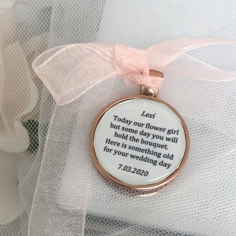 SIMONE - Flower Girl Wedding Charm Keepsake