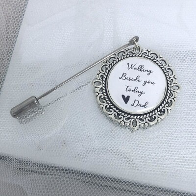 NORMAN - Silver Memory Charm Lapel Pin Boutonnière