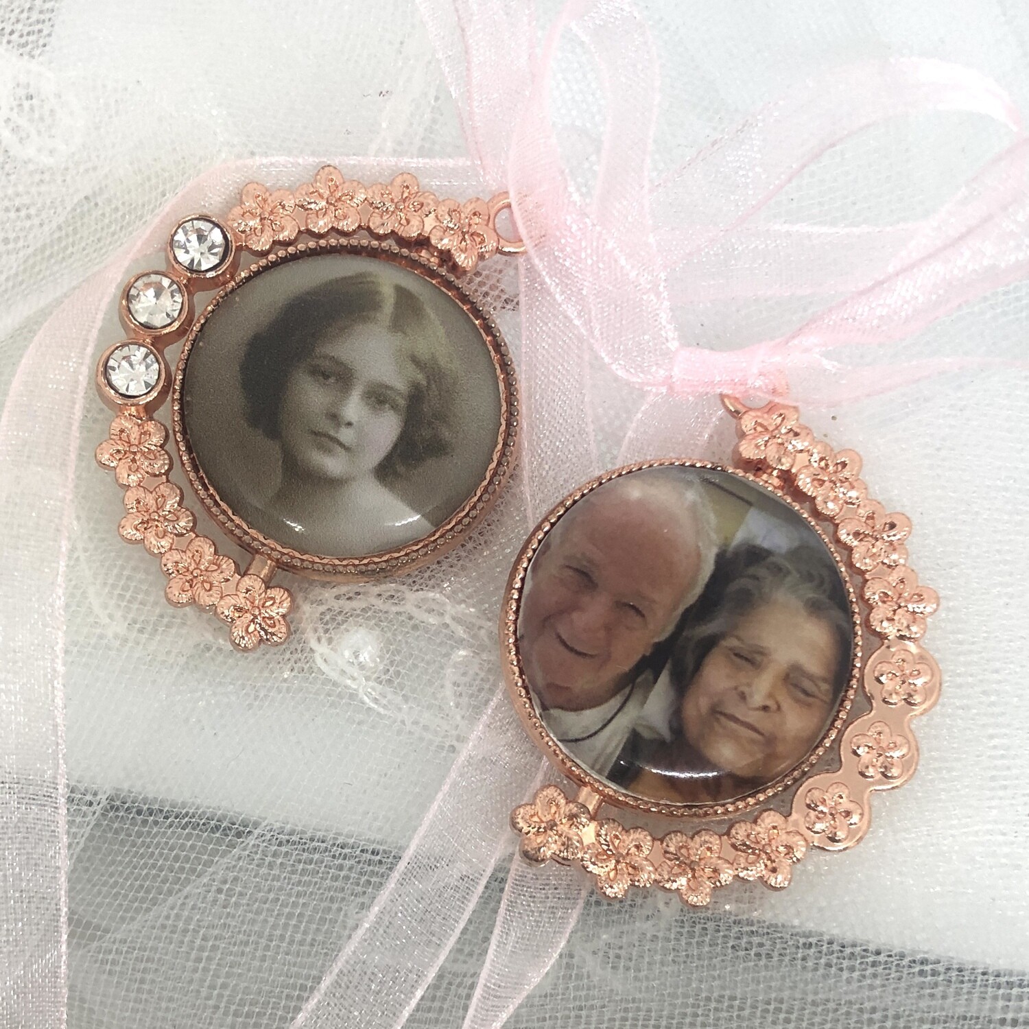 FLUER ROSE - 25mm Round D/S Memory Charm