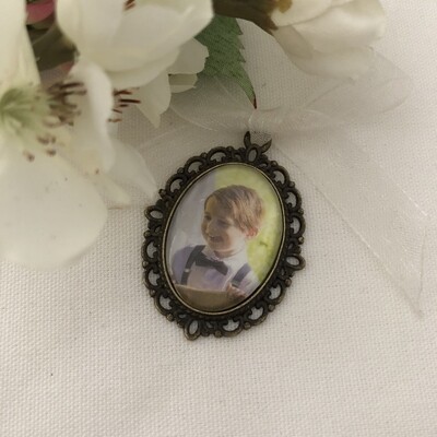 ELOISE BRONZE - Oval Bridal Bouquet Memory Charm