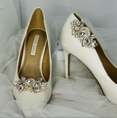 PAULINE - Gold Bling Bridal Shoe Clip