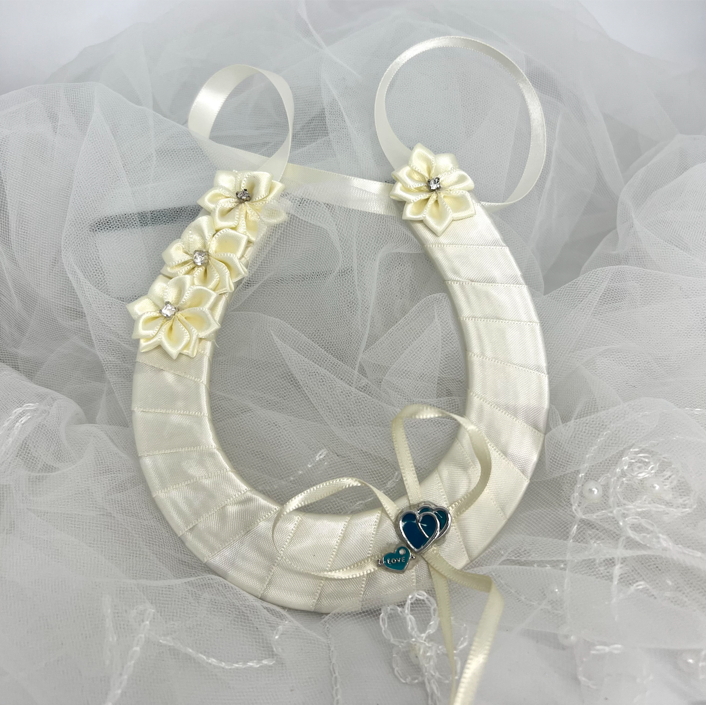 TONYA IVORY - Satin Horseshoe Good Luck Charm