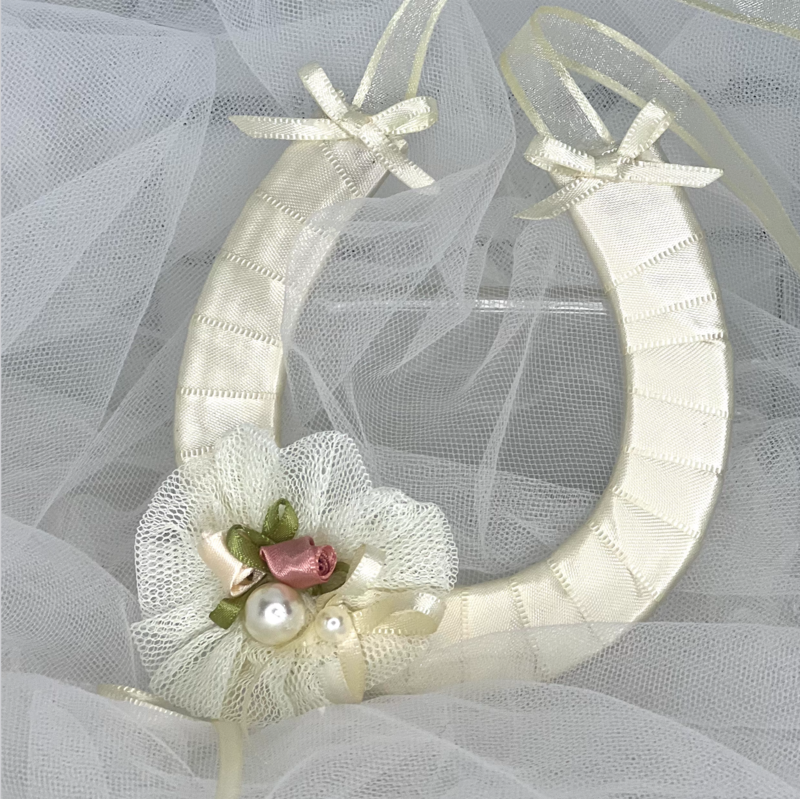 SIENNA - Ivory Bridal Horseshoe Good Luck Charm