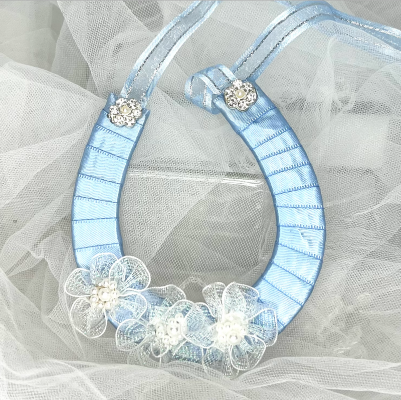 EVE - Blue Bridal Horseshoe Good Luck Charm