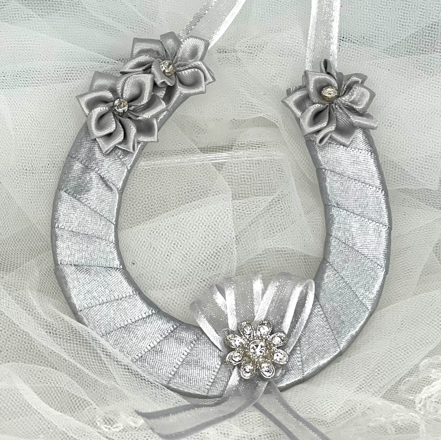 DEBORAH - Silver Bridal Horseshoe Good Luck Charm