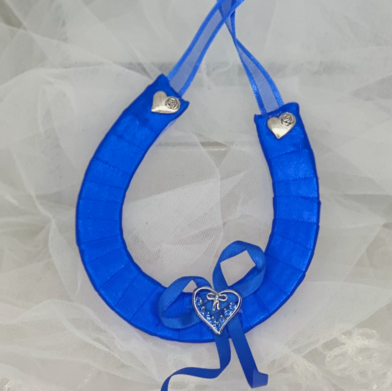 IVY - Royal Blue Horseshoe Good Luck Charm