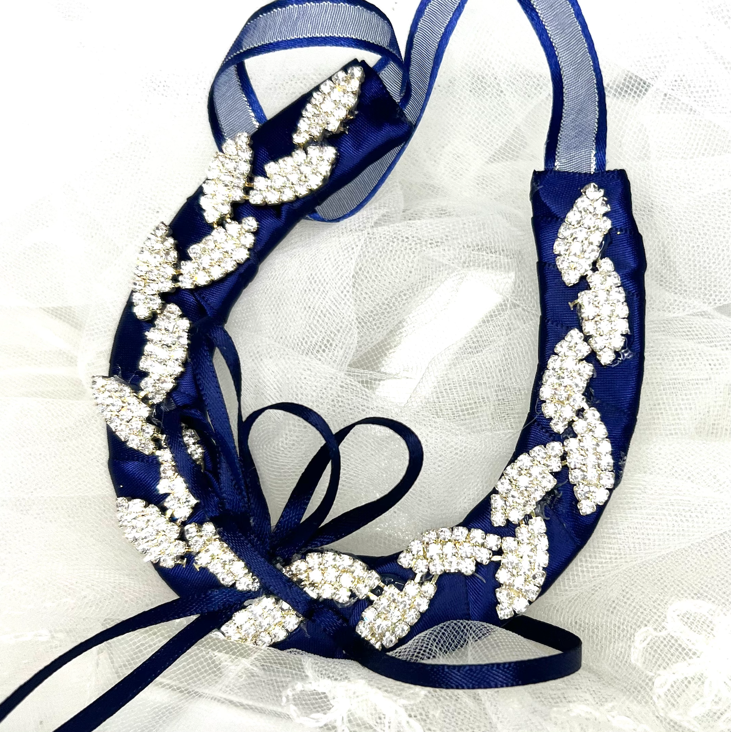 KAYLA - Navy Bridal Horseshoe Good Luck Charm